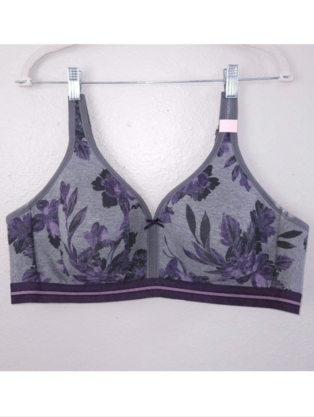 New! CACIQUE Lightly Lined No-Wire Bra Floral Wireless 44C